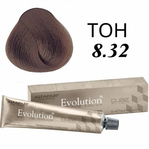 Крем-краска для волос ALFAPARF Evolution Of The Color Cube 3d Тон 8.32 60 мл