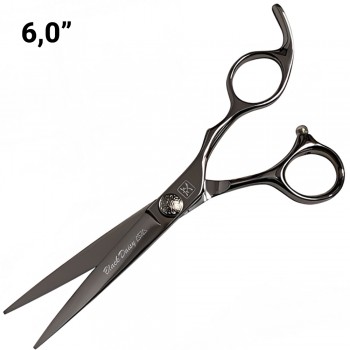 Ножницы парикмахерские Katachi Black Daisy 6,0 дюймов прямые
