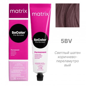 Крем-краска для волос SoColor Pre-Bonded Matrix 5BV 90мл