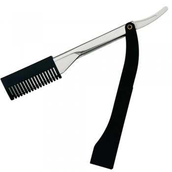 Бритва-шаветка Kiepe с гребнем профессиональная металлическая