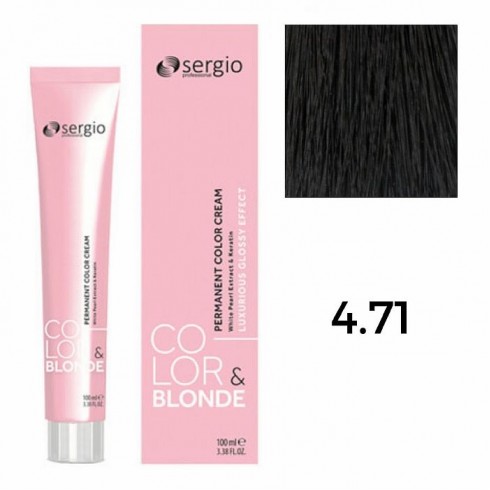 Крем-краска COLOR&BLONDE sergio professional ТОН 4.71 100мл