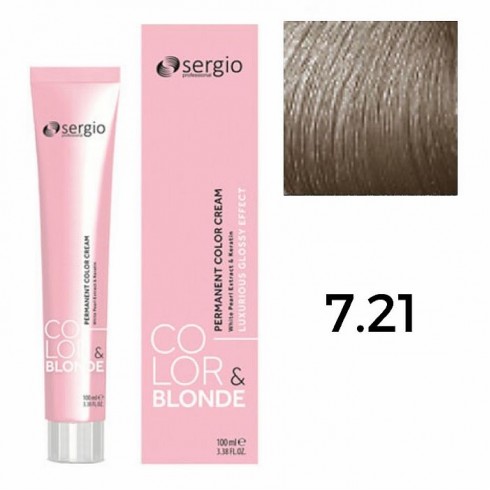 Крем-краска COLOR&BLONDE sergio professional ТОН 7.21 100мл