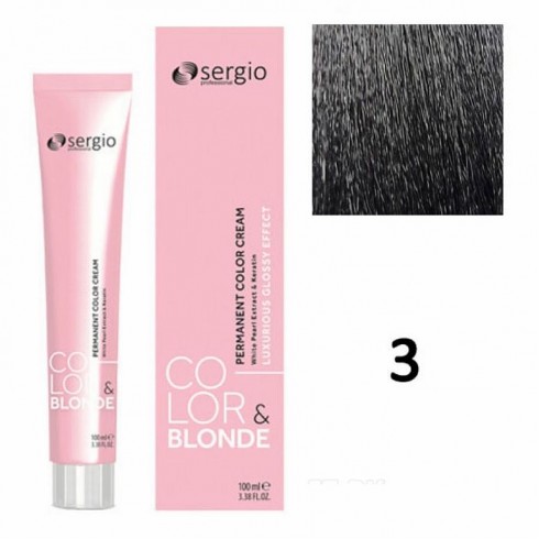 Крем-краска COLOR&BLONDE sergio professional ТОН 3 100мл
