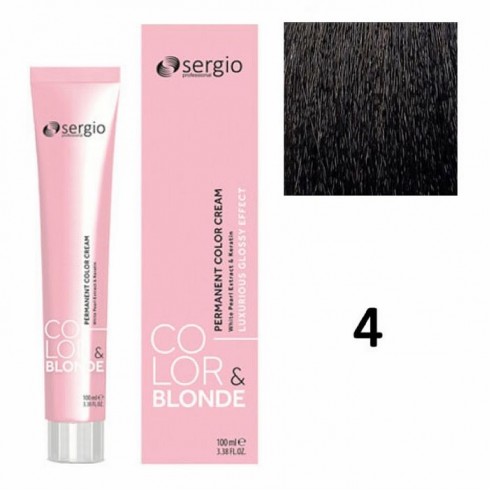 Крем-краска COLOR&BLONDE sergio professional ТОН 4 100мл