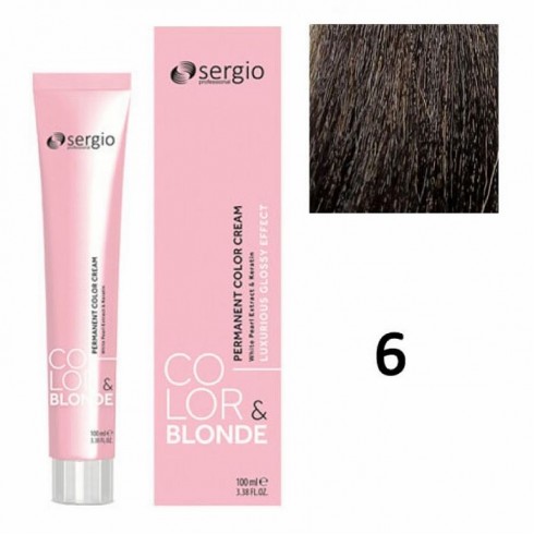 Крем-краска COLOR&BLONDE sergio professional ТОН 6 100мл