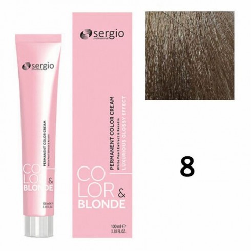 Крем-краска COLOR&BLONDE sergio professional ТОН 8 100мл