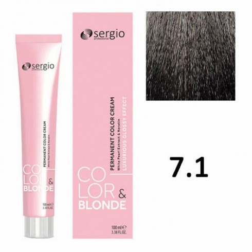 Крем-краска COLOR&BLONDE sergio professional ТОН 7.1 100мл