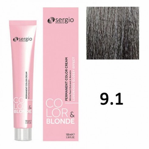 Крем-краска COLOR&BLONDE sergio professional ТОН 9.1 100мл