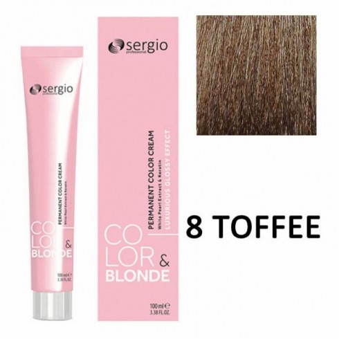 Крем-краска COLOR&BLONDE sergio professional ТОН 8 toffee 100мл