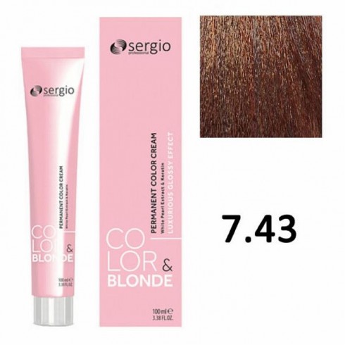 Крем-краска COLOR&BLONDE sergio professional ТОН 7.43 100мл