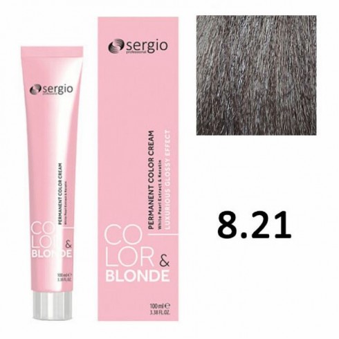 Крем-краска COLOR&BLONDE sergio professional ТОН 8.21 100мл