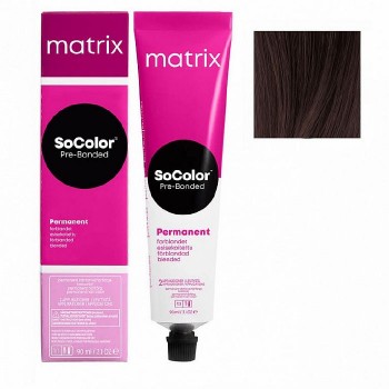 Крем-краска для волос SoColor Pre-Bonded Matrix 4MA 90мл