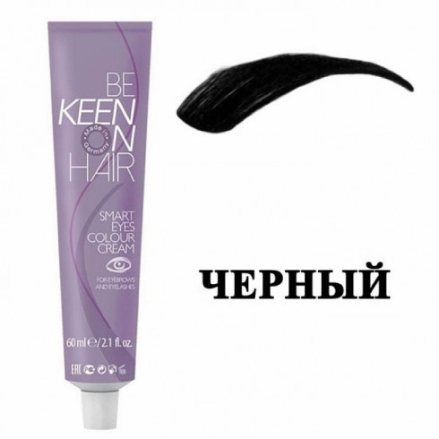 Крем-краска бровей и ресниц KEEN SMART EYES черная 60мл