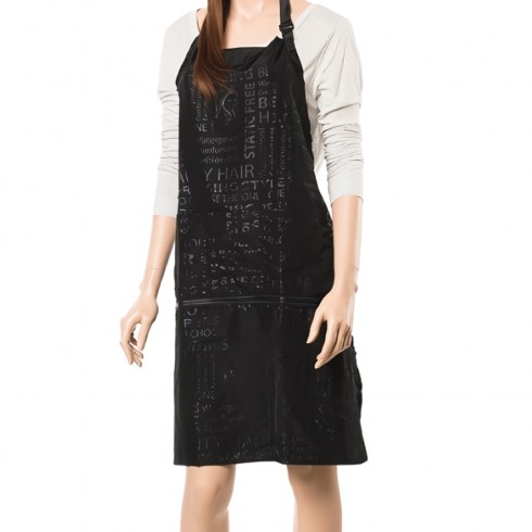 Фартук "STYLE BEAUTY", черный, с замком.