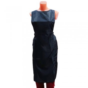 Фартук черный, длинный, с резинками на талии, "FORTRESS"