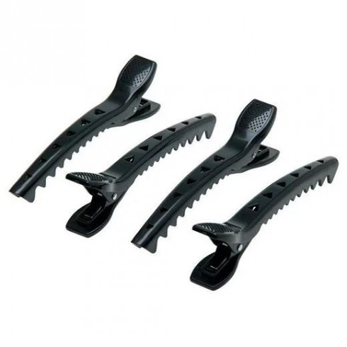 Зажимы для волос пластмассовые крокодилы, 4 шт