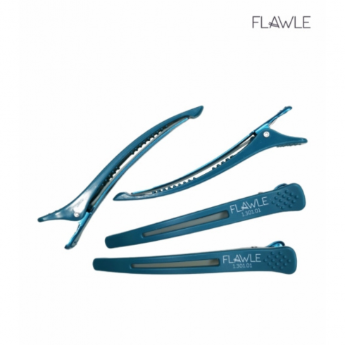 Зажимы для волос Flawle Sectioning Green, 4 шт